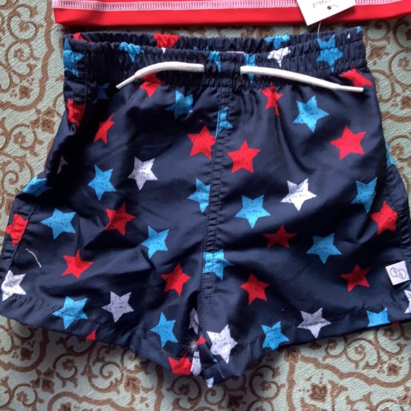 Flapdoodles rash guard(UPF 50+) & star swim trunks - Picture 3 of 6